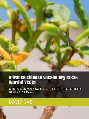 cover image of Advance Chinese Vocabulary